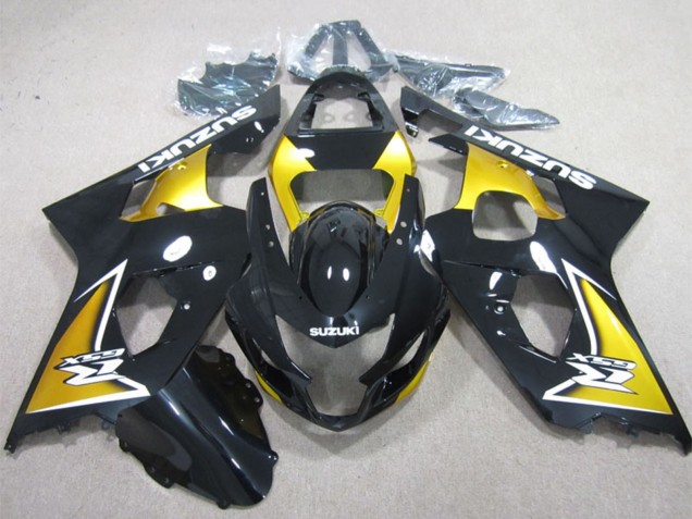 2004-2005 Suzuki GSXR 600 Motorcycle Fairings - Glossy Black Yellow Canada Websites