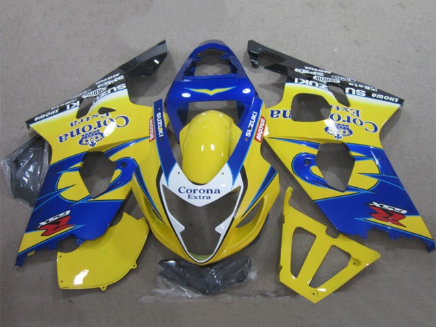 2004-2005 Suzuki GSXR 600 Motorcycle Fairings - Yellow Blue White Black Corona Extra Canada Websites