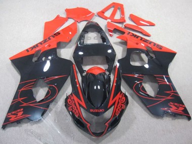 2004-2005 Suzuki GSXR 600 Motorcycle Fairings - Glossy Black Red Canada Websites