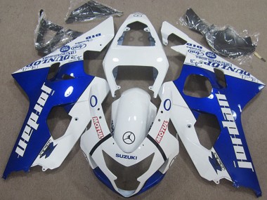 2004-2005 Suzuki GSXR 600 Motorcycle Fairings - White Blue Jordan Motul Canada Websites