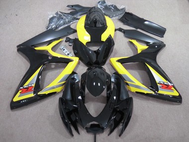 2006-2007 Suzuki GSXR 600 Motorcycle Fairings - Yellow Grey Black Canada Websites
