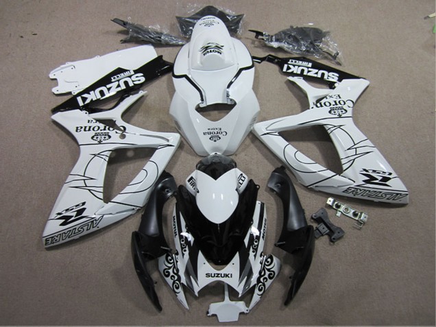 2006-2007 Suzuki GSXR 600 Motorcycle Fairings - White Black Corona Extra Canada Websites