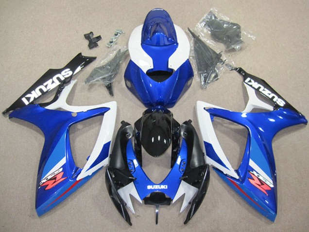 2006-2007 Suzuki GSXR 600 Motorcycle Fairing - White Blue Glossy Black Red Canada Websites