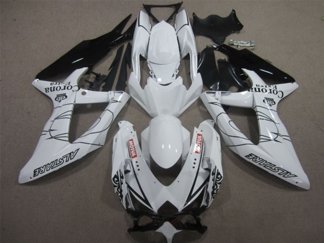 2008-2010 Suzuki GSXR 600 Motorcycle Fairings - White Black Corona Extra Motul Canada Websites