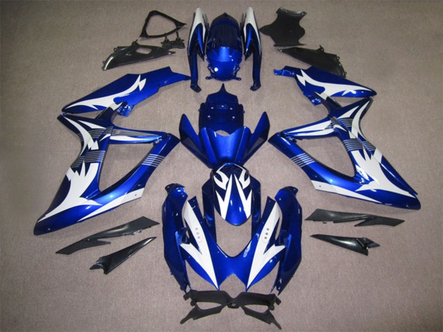 2008-2010 Suzuki GSXR 600 Motorcycle Fairings - White Blue Canada Websites