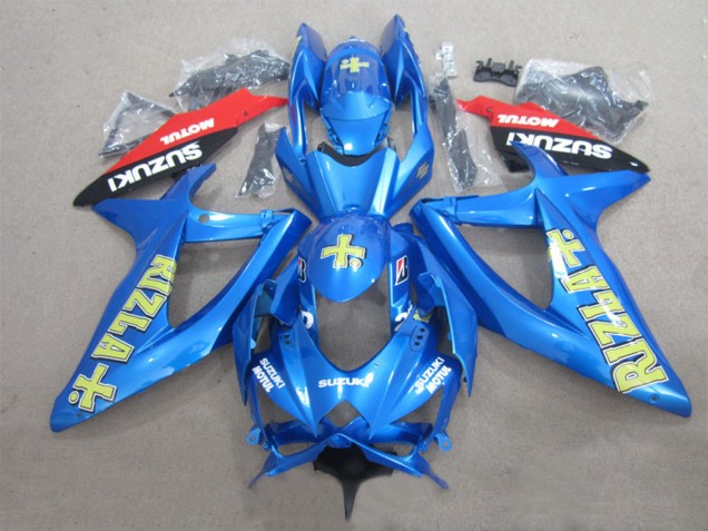 2008-2010 Suzuki GSXR 600 Motorcycle Fairings - Blue Yellow Red Black Rizla Motul Canada Websites