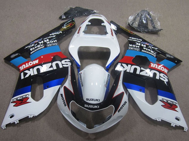 2001-2003 Suzuki GSXR 750 Motorcycle Fairings - White Blue Red Black Motul Canada Websites