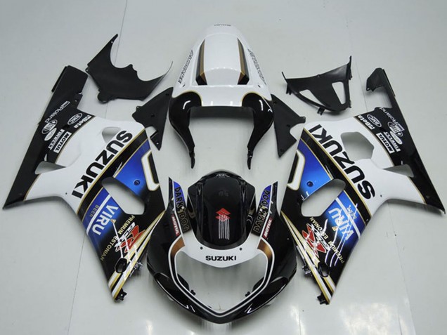 2001-2003 Suzuki GSXR 750 Motorcycle Fairings - White Blue Glossy Black Viru Canada Websites