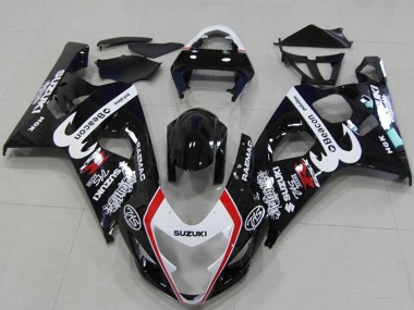 2004-2005 Suzuki GSXR 750 Motorcycle Fairings - Glossy Black White Red Beacon Canada Websites