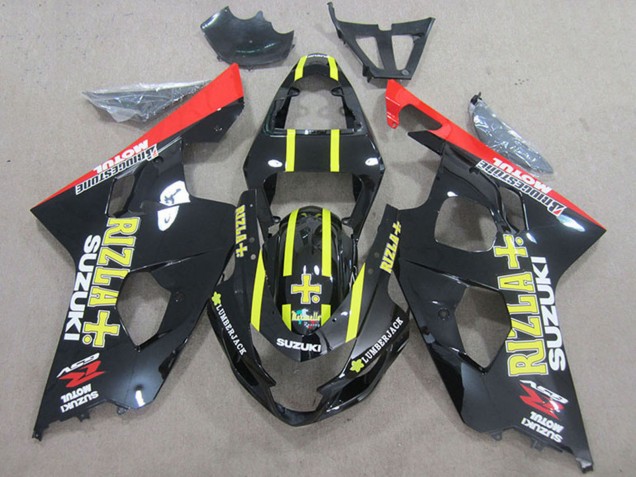 2004-2005 Suzuki GSXR 750 Motorcycle Fairings - Black Red Yellow Rizla Canada Websites
