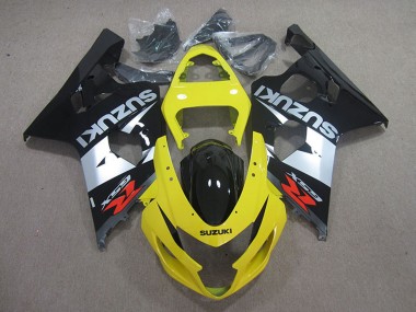 2004-2005 Suzuki GSXR 750 Motorcycle Fairings - Yellow Silver Black Canada Websites