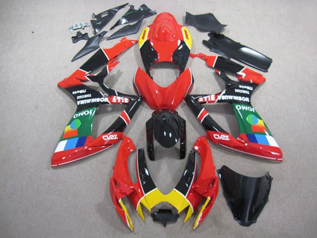 2006-2007 Suzuki GSXR 750 Motorcycle Fairings - Red Black Yellow Green JOMO Canada Websites