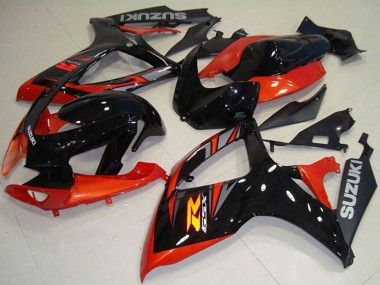 2006-2007 Suzuki GSXR 750 Motorcycle Fairing - Orange Glossy Black Canada Websites
