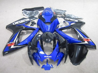 2006-2007 Suzuki GSXR 750 Motorcycle Fairings - Blue Glossy Black Canada Websites