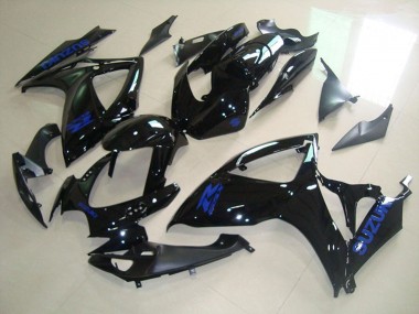 2006-2007 Suzuki GSXR 750 Motorcycle Fairings - Glossy Black Blue Decal Canada Websites