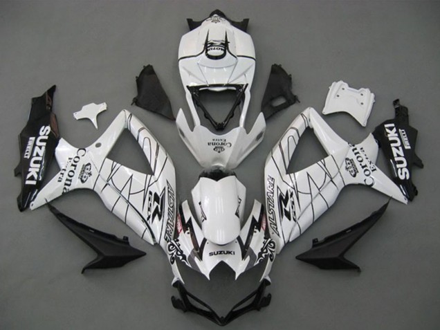 2008-2010 Suzuki GSXR 750 Motorcycle Fairings - White Black Corona Extra Alstare Canada Websites
