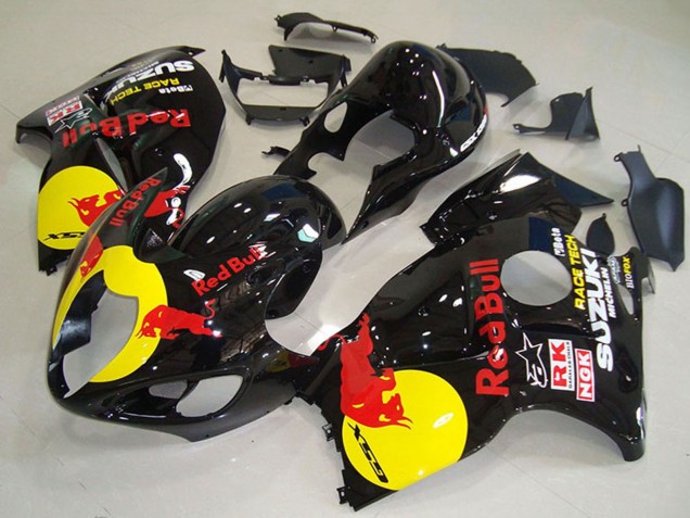 1996-2007 Suzuki GSXR 1300 Hayabusa Motorcycle Fairings - Glossy Black Yellow Red Bull Canada Websites