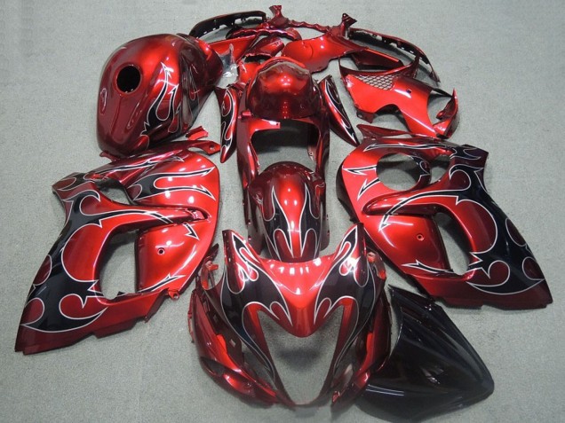 2008-2020 Suzuki GSXR 1300 Hayabusa Motorcycle Fairings - Red Black Flame Canada Websites