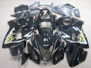 2008-2020 Suzuki GSXR 1300 Hayabusa Motorcycle Fairings - Glossy Black White Gold Decal Canada Websites