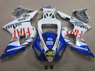 1998-1999 Yamaha YZF R1 Motorcycle Fairings - White Blue Red Motul Fiat 46 Canada Websites
