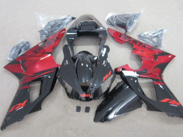 2000-2001 Yamaha YZF R1 Motorcycle Fairings - Red Glossy Black Canada Websites
