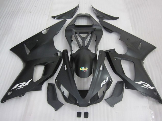 2000-2001 Yamaha YZF R1 Motorcycle Fairings - Matte Black White Decal Canada Websites