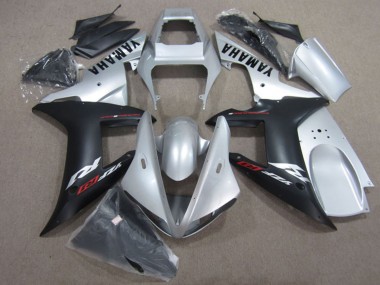 2002-2003 Yamaha YZF R1 Motorcycle Fairing Kits - Silver Matte Black Canada Websites