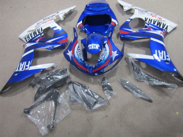 2002-2003 Yamaha YZF R1 Motorcycle Fairings - White Blue Red Motul Fiat Canada Websites