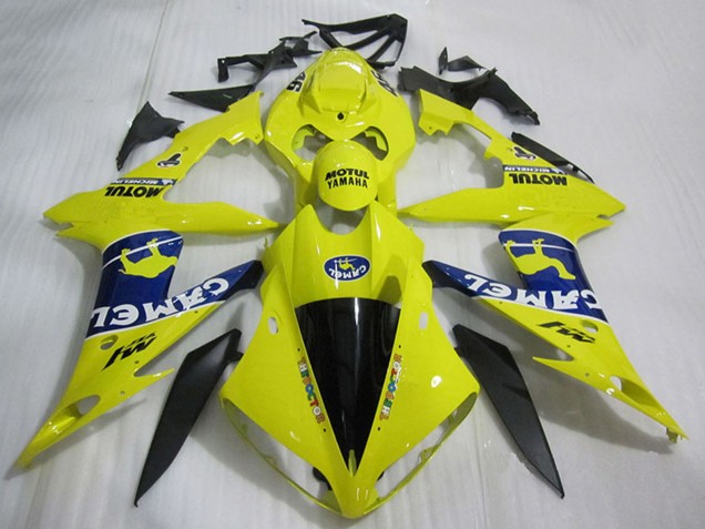 2004-2006 Yamaha YZF R1 Motorcycle Fairings - Yellow Blue Black White Camel Motul Canada Websites