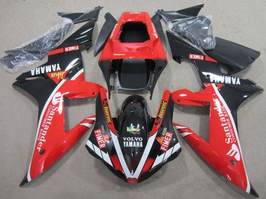 2004-2006 Yamaha YZF R1 Motorcycle Fairings - Red White Glossy Black Santander Canada Websites