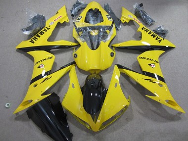 2004-2006 Yamaha YZF R1 Motorcycle Fairings - Yellow Glossy Black Dunlop Canada Websites