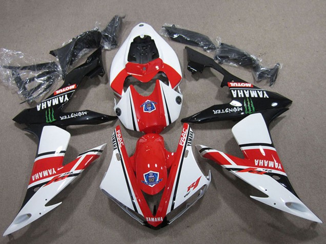 2004-2006 Yamaha YZF R1 Motorcycle Fairings - White Red Black Green Motul Monster Canada Websites