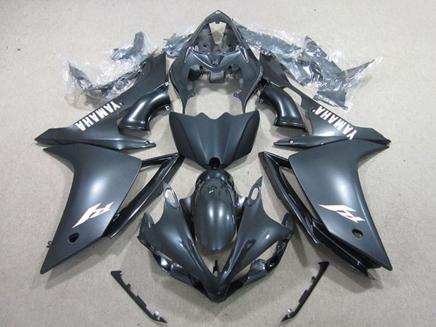 2007-2008 Yamaha YZF R1 Motorcycle Fairings - Matte Black White Decal Canada Websites