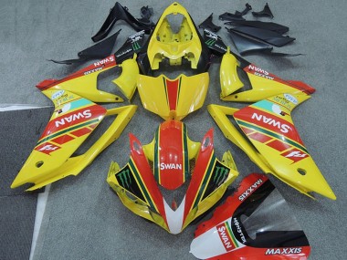 2007-2008 Yamaha YZF R1 Motorcycle Fairings - Yellow Red Black White Swan Canada Websites