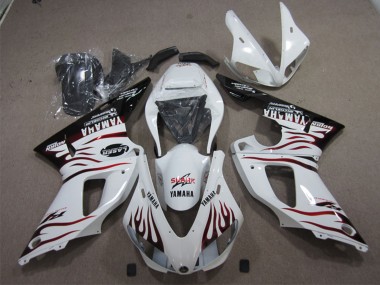 2009-2011 Yamaha YZF R1 Motorcycle Fairings - White Red Black Flame Canada Websites