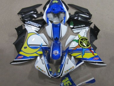 2009-2011 Yamaha YZF R1 Motorcycle Fairings - White Blue Yellow Green Monster Semakin Didepan Canada Websites