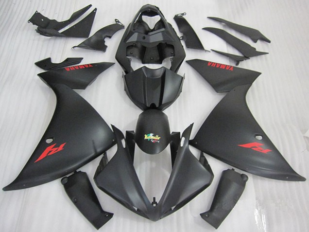 2009-2011 Yamaha YZF R1 Motorcycle Fairings - Matte Black Red Decal Canada Websites