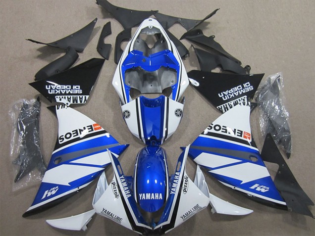 2009-2011 Yamaha YZF R1 Motorcycle Fairings - White Blue Black ENEOS Yamalube M1 Semakin Didepan Canada Websites