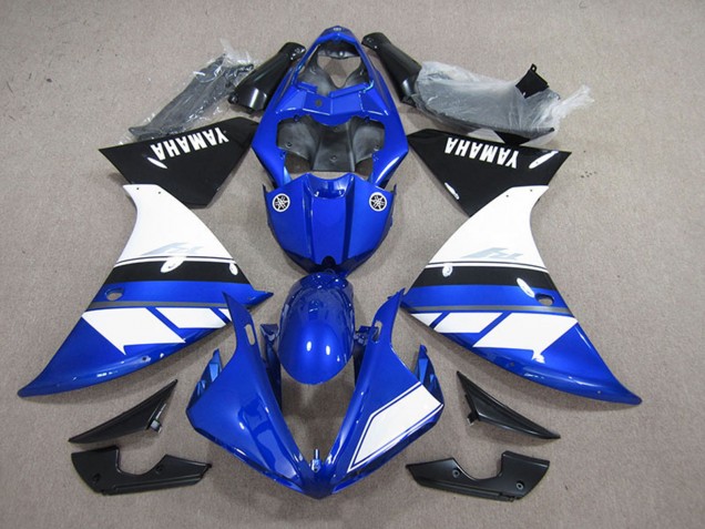 2012-2014 Yamaha YZF R1 Motorcycle Fairing - Blue White Glossy Black Canada Websites