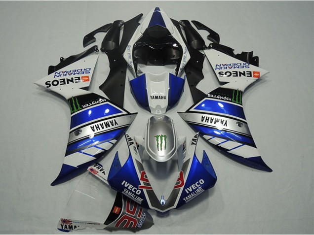 2012-2014 Yamaha YZF R1 Motorcycle Fairings - Blue Silver White Black Green Monster IVECO Yamalube ENEOS Semakin Didepan Canada Websites