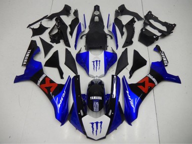2015-2019 Yamaha YZF R1 Motorcycle Fairings - Blue White Black Red Monster Akropovic Canada Websites