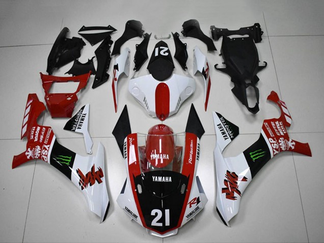 2015-2019 Yamaha YZF R1 Motorcycle Fairings - White Red Glossy Black Green Monster Motul YSP Canada Websites