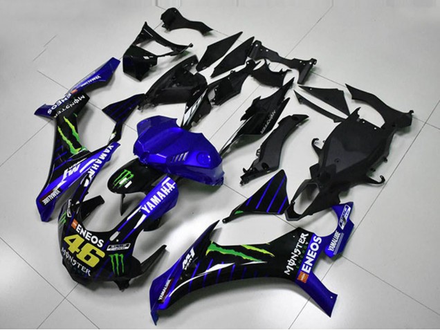 2015-2019 Yamaha YZF R1 Motorcycle Fairings - Blue White Black Green ENEOS Monster M1 46 Canada Websites