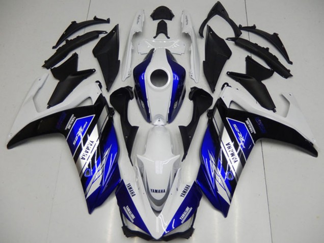 2015-2018 Yamaha YZF R3 Motorcycle Fairings - White Blue Black Yamalube Canada Websites