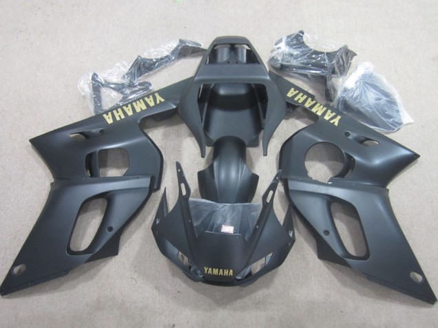 1998-2002 Yamaha YZF R6 Motorcycle Fairings - Matte Black Yellow Decal Canada Websites