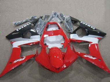 2003-2004 Yamaha YZF R6 Motorcycle Fairing Kits - Red White Glossy Black Canada Websites