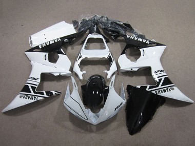 2003-2004 Yamaha YZF R6 Motorcycle Fairings Kits - White Glossy Black Canada Websites