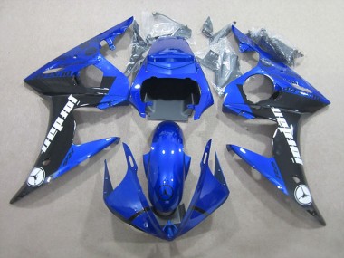 2003-2004 Yamaha YZF R6 Motorcycle Fairings - Blue Glossy Black Jordan Canada Websites