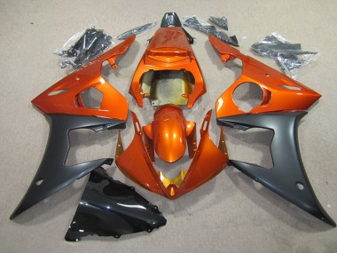 2003-2004 Yamaha YZF R6 Motorcycle Fairing - Orange Matte Black Canada Websites