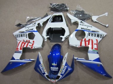 2003-2004 Yamaha YZF R6 Motorcycle Fairings - White Blue Red Fiat Motul Canada Websites